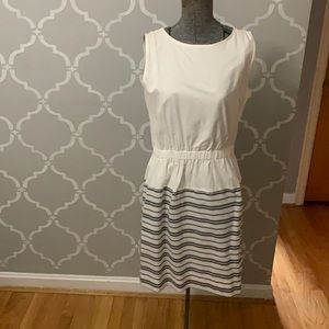 Gap dress small white blue stripe